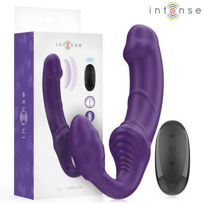 INTENSE - Jill kaksois vibraattori 20 cm violetti kauko-ohjattava