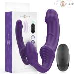 INTENSE - Jill kaksois vibraattori 20 cm violetti kauko-ohjattava