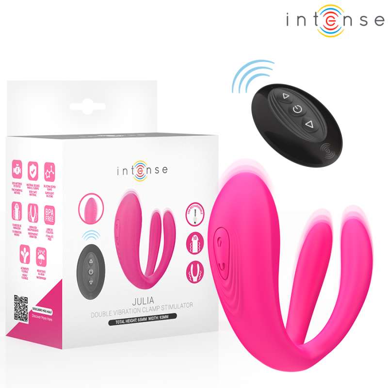 INTENSE - JULIA DOUBLE VIBRATOR CLAMP STIMULATOR REMOTE CONTROL INTENSE - JULIA DOUBLE VIBRATOR CLAMP STIMULATOR REMOTE CONTROL