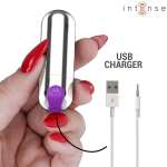 INTENSE - KAREN MINI RECHARGEABLE VIBRATING BULLET SILVER