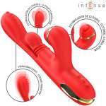 INTENSE - KATY MULTIFUNCTION CLITORIS STIMULATOR 4 INTERCHANGEABLE HEADS RED