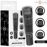 INTENSE - KURT MINI MASSAGER WITH 4 INTERCHANGEABLE HEADS BLACK