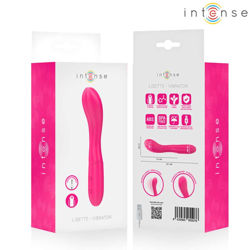 INTENSE - LISETTE VIBRATOR 19 CM FLEXIBLE 10 VIBRATIONS PINK INTENSE - LISETTE VIBRATOR 19 CM FLEXIBLE 10 VIBRATIONS PINK