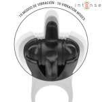INTENSE - MABEL VIBRATING RING 10 VIBRATIONS WITH CLITORIS STIMULATOR BLACK