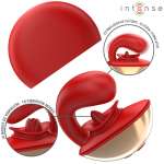 INTENSE - MARIAH VIBRATOR & STIMULATOR IN U SHAPE 10 VIBRATIONS RED