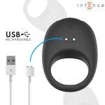INTENSE - MERLOTTE VIBRATING PENIS RING WITH CLITORIS STIMULATION BLACK