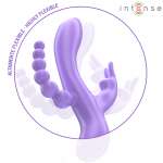 INTENSE - MIKO TRIPLE VIBRATOR RABBIT & STIMULATOR & ANAL 7 VIBRATIONS PURPLE