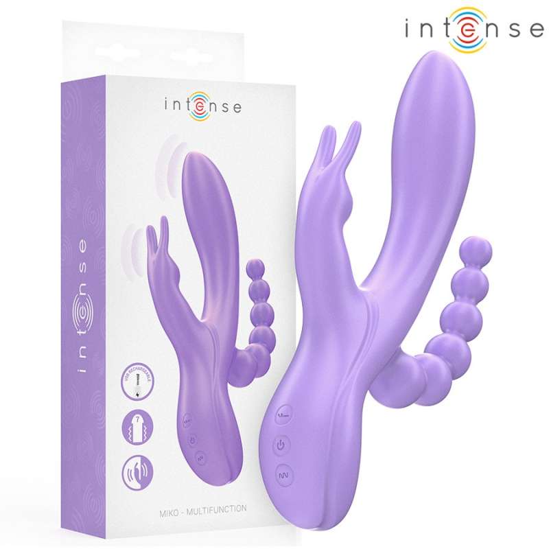 INTENSE - Miko Triple vibraattori rabbit ja stimulaattori ja anaali 7 värinää violetti