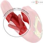 INTENSE - NATHY DOUBLE VIBRATOR WITH MULTIFUNCTION STIMULATING MOUTH RED