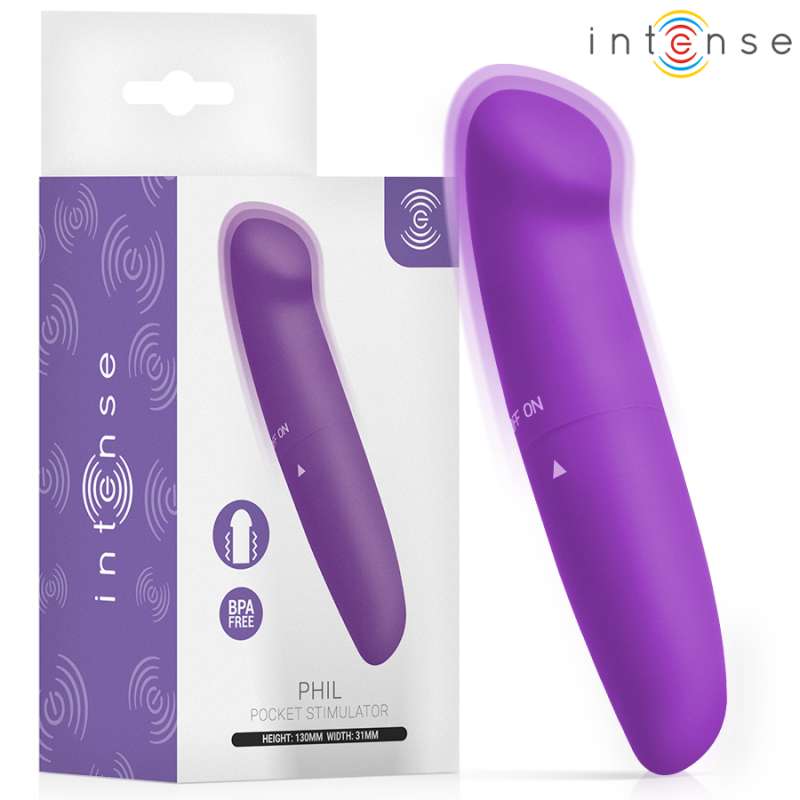 INTENSE - PHIL G-SPOT VIBRATOR PURPLE 13 CM INTENSE - PHIL G-SPOT VIBRATOR PURPLE 13 CM