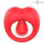 INTENSE - RUSSELL VIBRATING PENIS RING WITH CLITORIS STIMULATION RED