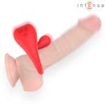 INTENSE - RUSSELL VIBRATING PENIS RING WITH CLITORIS STIMULATION RED