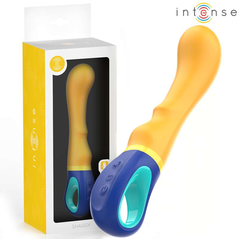 INTENSE - SHAGGY G-SPOT VIBRATOR YELLOW INTENSE - SHAGGY G-SPOT VIBRATOR YELLOW