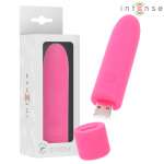INTENSE - SYMONE USB RECHARGEABLE VIBRATING BULLET 8 VIBRATIONS PINK 10 X 2.2 CM