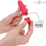 INTENSE - SYMONE USB RECHARGEABLE VIBRATING BULLET 8 VIBRATIONS RED 10 X 2.2 CM