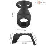 INTENSE - THEO DOUBLE SILICONE PENIS RING BLACK MODEL 3