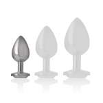 INTENSE - WHITE HEART ALUMINUM METAL ANAL PLUG SIZE S