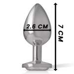 INTENSE - WHITE HEART ALUMINUM METAL ANAL PLUG SIZE S
