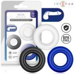 INTENSE - WICK SET OF 3 PENIS RINGS VARIOUS COLORS