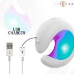INTENSE - Aston USB-ladattava imuvärinä klitorisstimulaattori valkoinen