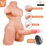 INTENSE DEEP TOUCH - MARTY TORSO WITH ANUS AND REALISTIC DILDO WITH PUSHING AND VIBRATION, REMOTE CONTROL, 6.2 KG
