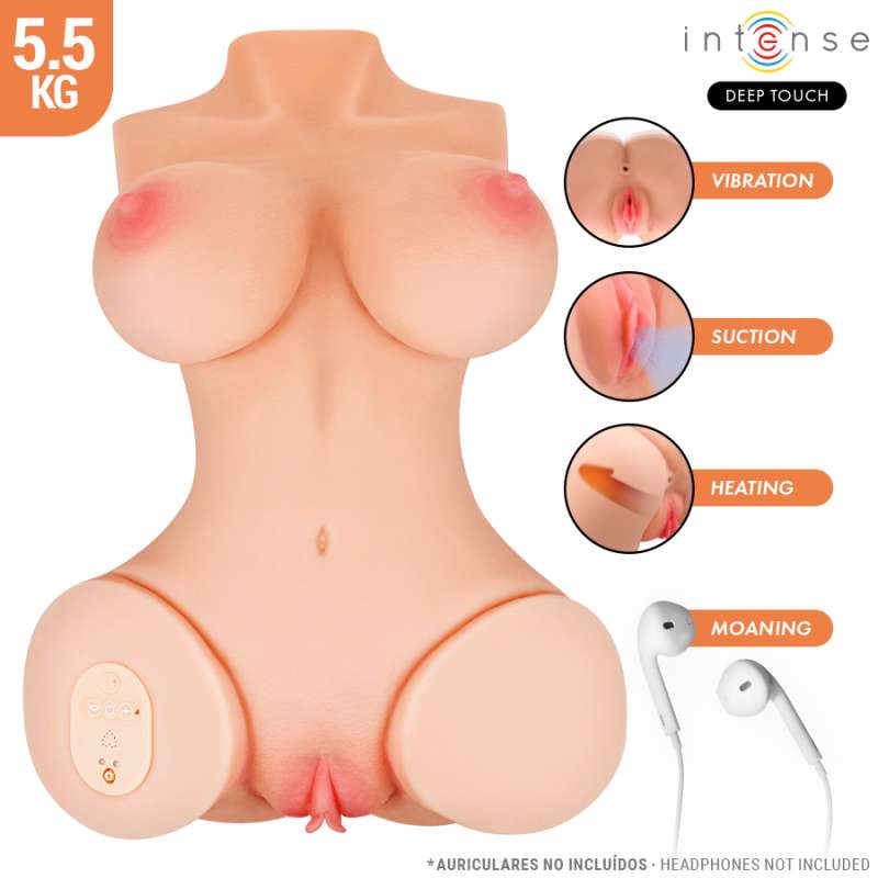 INTENSE DEEP TOUCH - VERO TORSO VAGINA WITH SUCTION, HEAT, VIBRATION AND VOICE EFFECTS L 5.5 KG INTENSE DEEP TOUCH - VERO TORSO VAGINA WITH SUCTION, HEAT, VIBRATION AND VOICE EFFECTS L 5.5 KG