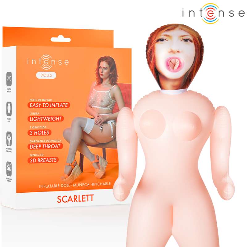 INTENSE DOLLS - SCARLETT INFLATABLE DOLL WITH THREE ORIFICES INTENSE DOLLS - SCARLETT INFLATABLE DOLL WITH THREE ORIFICES