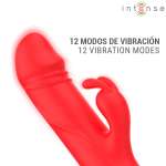 INTENSE - Mike USB ladattava mini rabbit-vibraattori punainen
