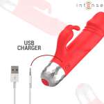 INTENSE - Mike USB ladattava mini rabbit-vibraattori punainen