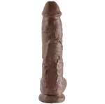 KING COCK - 10 DILDO BROWN WITH BALLS 25.4 CM