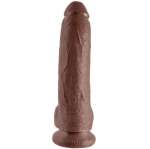 KING COCK - 9 DILDO BROWN WITH BALLS 22.9 CM