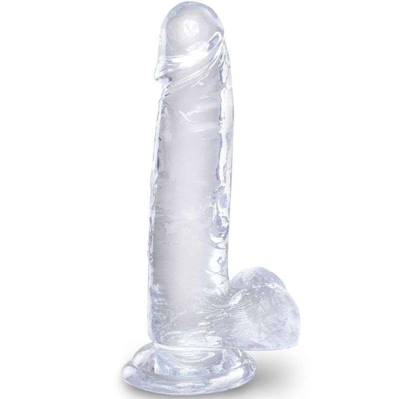 KING COCK - CLEAR REALISTIC PENIS WITH BALLS 15.2 CM TRANSPARENT KING COCK - CLEAR REALISTIC PENIS WITH BALLS 15.2 CM TRANSPARENT