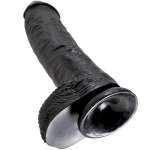 KING COCK - DILDO BLACK WITH BALLS 25.4 CM