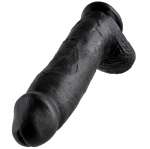 KING COCK - DILDO BLACK WITH BALLS 30.48 CM