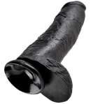 KING COCK - DILDO BLACK WITH BALLS 30.48 CM