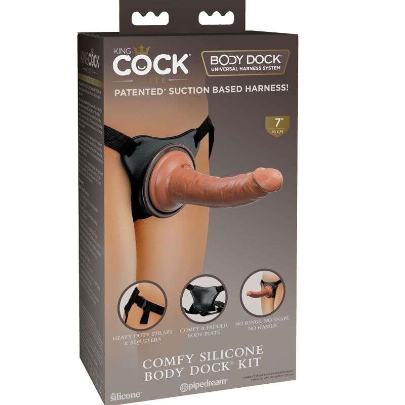 KING COCK - ELITE COMFY ADJUSTABLE HARNESS WITH DILDO 17.8 CM KING COCK - ELITE COMFY ADJUSTABLE HARNESS WITH DILDO 17.8 CM