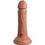 KING COCK - ELITE REALISTIC DILDO VIBRATING & SILICONE 15.2 CM CARAMEL