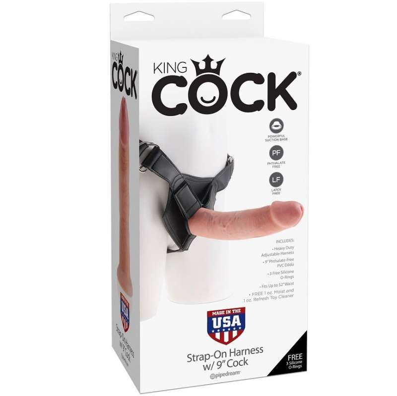 KING COCK - HARNESS WITH NATURAL REALISTIC PENIS 22.9 CM KING COCK - HARNESS WITH NATURAL REALISTIC PENIS 22.9 CM