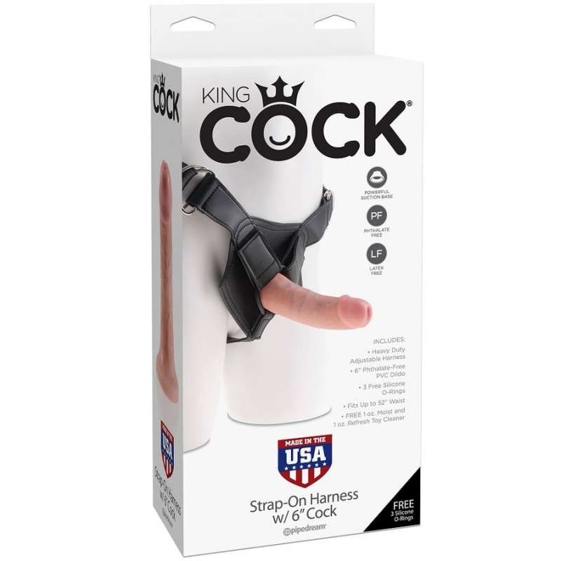KING COCK - HARNESS WITH REALISTIC PENIS 15.20 CM KING COCK - HARNESS WITH REALISTIC PENIS 15.20 CM