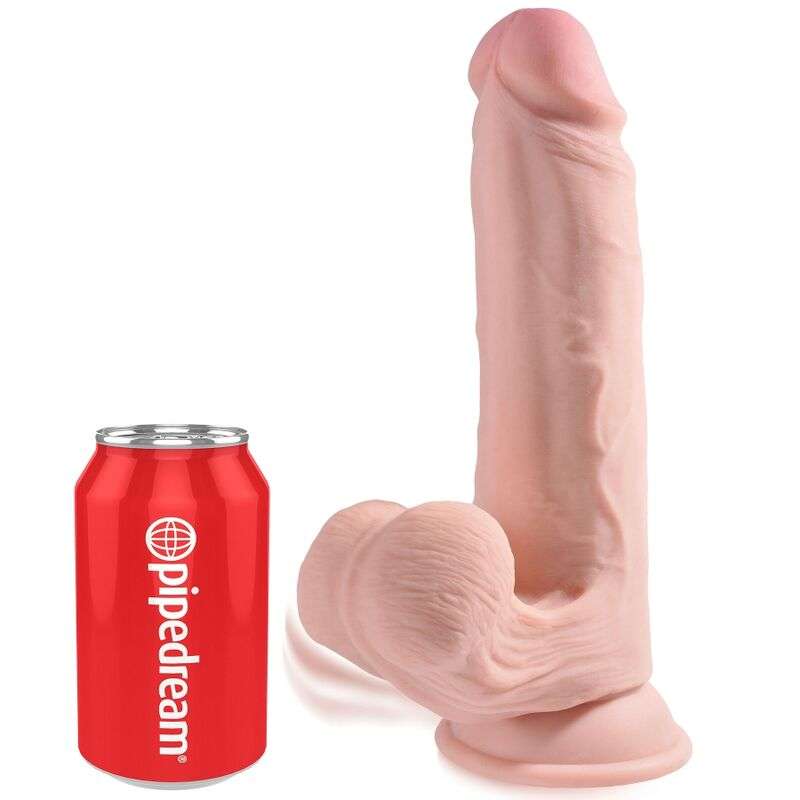 KING COCK - PLUS 3D DILDO SWINGING BALLS 20.3 CM KING COCK - PLUS 3D DILDO SWINGING BALLS 20.3 CM