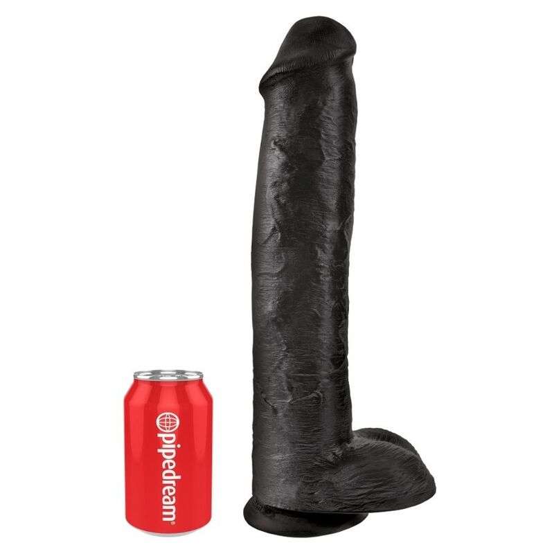 KING COCK - REALISTIC DILDO WITH TESTICLES 38 CM BLACK KING COCK - REALISTIC DILDO WITH TESTICLES 38 CM BLACK