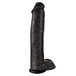 KING COCK - REALISTIC DILDO WITH TESTICLES 38 CM BLACK