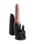 KING COCK PLUS - THRUSTING COCK PRO SILICONE DILDO WITH THROTTLE, VIBRATION AND HEAT LIGHT 12.7 CM