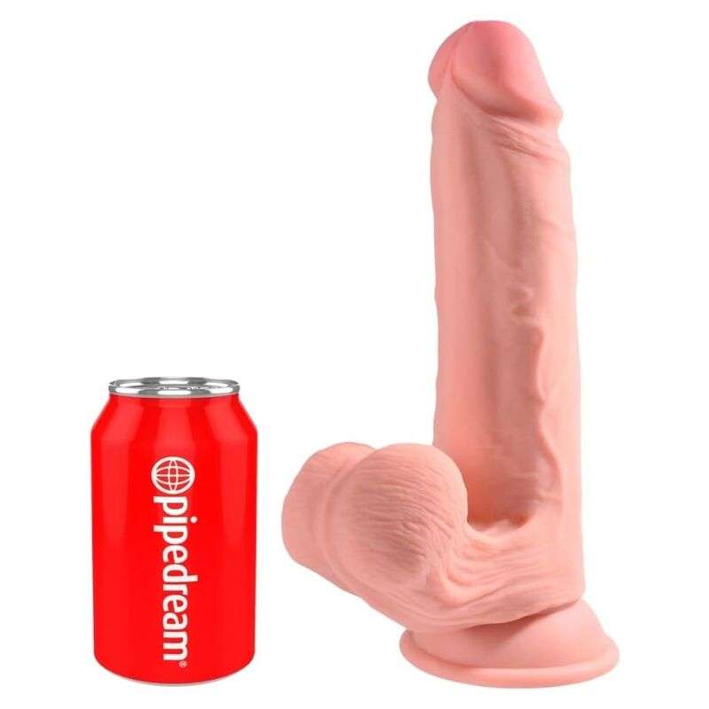 KING COCK PLUS - TRIPLE DENSITY REALISTIC DILDO WITH SWINGING TESTICLES 30 CM FLESH