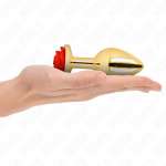 KINK -  PLUG ANAL GOLD ROSE RED SIZE L