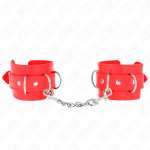 KINK - 3 D-RING WRIST RESTRAINTS ADJUSTABLE RED 17.5-25 CM X 6 CM