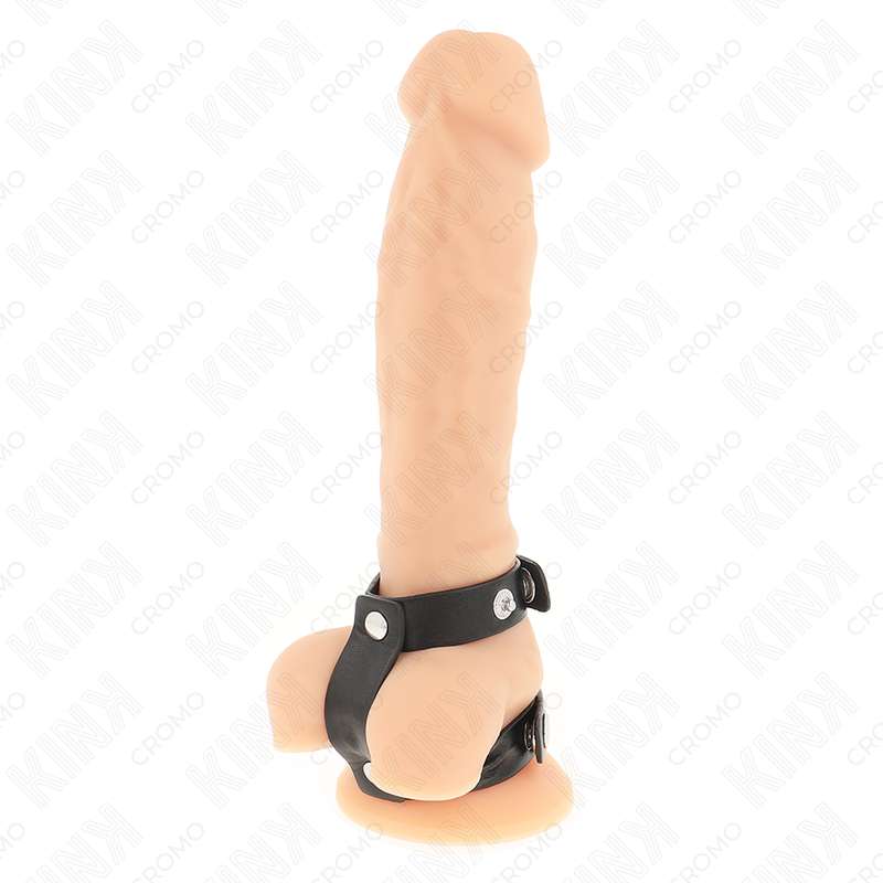 KINK - ADJUSTABLE DOUBLE LEATHER PENIS RING KINK - ADJUSTABLE DOUBLE LEATHER PENIS RING