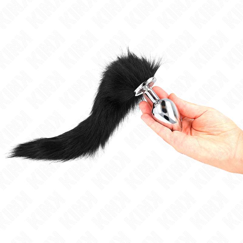 KINK - ANAL PLUG SIZE L 10 X 4 CM WITH SYNTHETIC TAIL 40 CM BLACK KINK - ANAL PLUG SIZE L 10 X 4 CM WITH SYNTHETIC TAIL 40 CM BLACK