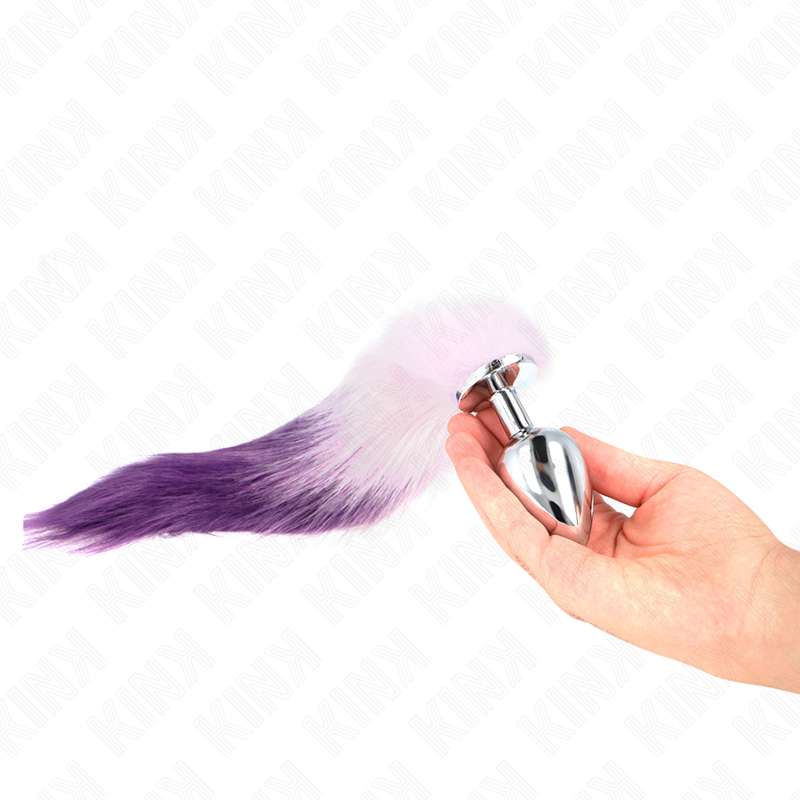 KINK - ANAL PLUG SIZE L 10 X 4 CM WITH SYNTHETIC TAIL 40 CM PURPLE KINK - ANAL PLUG SIZE L 10 X 4 CM WITH SYNTHETIC TAIL 40 CM PURPLE