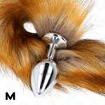 KINK - ANAL PLUG SIZE M 8 X 3.5 CM WITH SYNTHETIC TAIL 40 CM BROWN